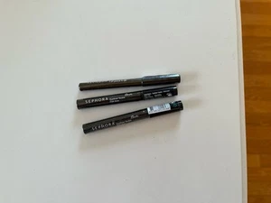 New 2 Sephora Color block Felt Tip Dark Side .02 Fl & Crayon Gold Khaki Eyeliner - Picture 1 of 4