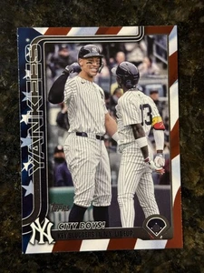 2025 Topps Update 02/76 AARON JUDGE And JAZZ CHISHOLM Independence Day SP US85 - Picture 1 of 10