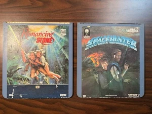 Romancing The Stone And Space Hunter CBS Fox Video 1984 VideoDisc CED Lot - Picture 1 of 7