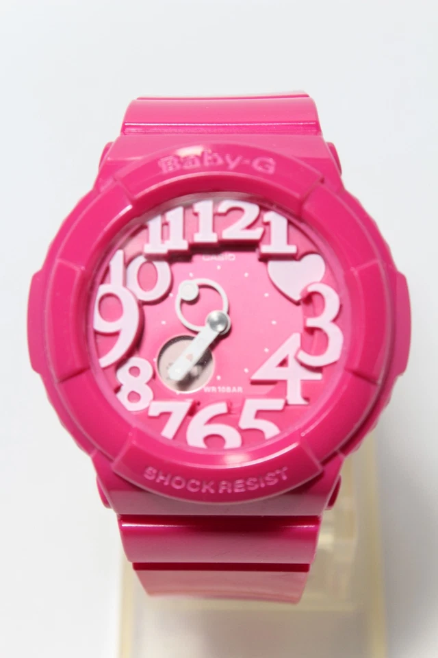 CASIO vintage baby g BGA-130 PINK Analog Digital Neon Dial Watch shock resistant - Image 1 of 4