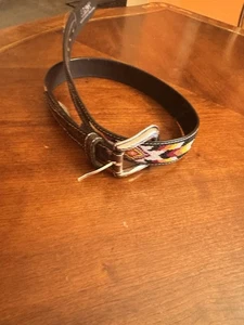 Cinturón de cuero negro occidental cinta azteca para hombre Nocona 34" - Imagen 1 de 5