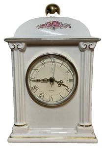 Reloj Paul Sebastian 1993 Floral y Oro Porcelana Cuarzo Manto - Imagen 1 de 8