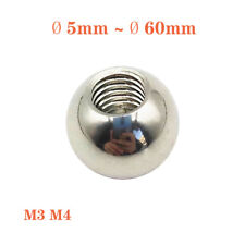 Thread Ball Bearing Round Balls Half-hole Stainless Steel Diameter M3 M4 Choose