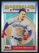 2020 Topps Finest Flashbacks Refractor #168 Cavan Biggio Toronto Blue Jays