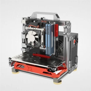 Stock! Open Frame ITX PC Aluminum Computer Mini Cooling Case  Case Steel SFX - Picture 1 of 16