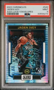 Jaden Ivey 2022 Panini Score Rookie Lucky Envelopes Asia SSP /8 PSA 9 Mint - Picture 1 of 2