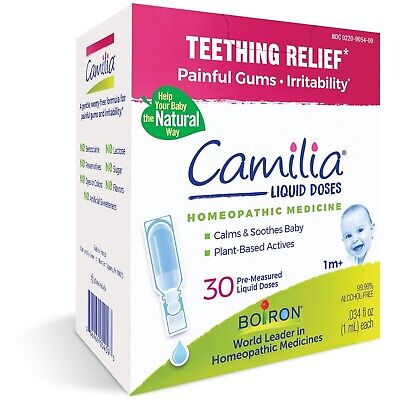 Boiron Camilia - Teething Pain Relief & Irritable Gums - 30 Single Doses .034 Fl • 19.99£