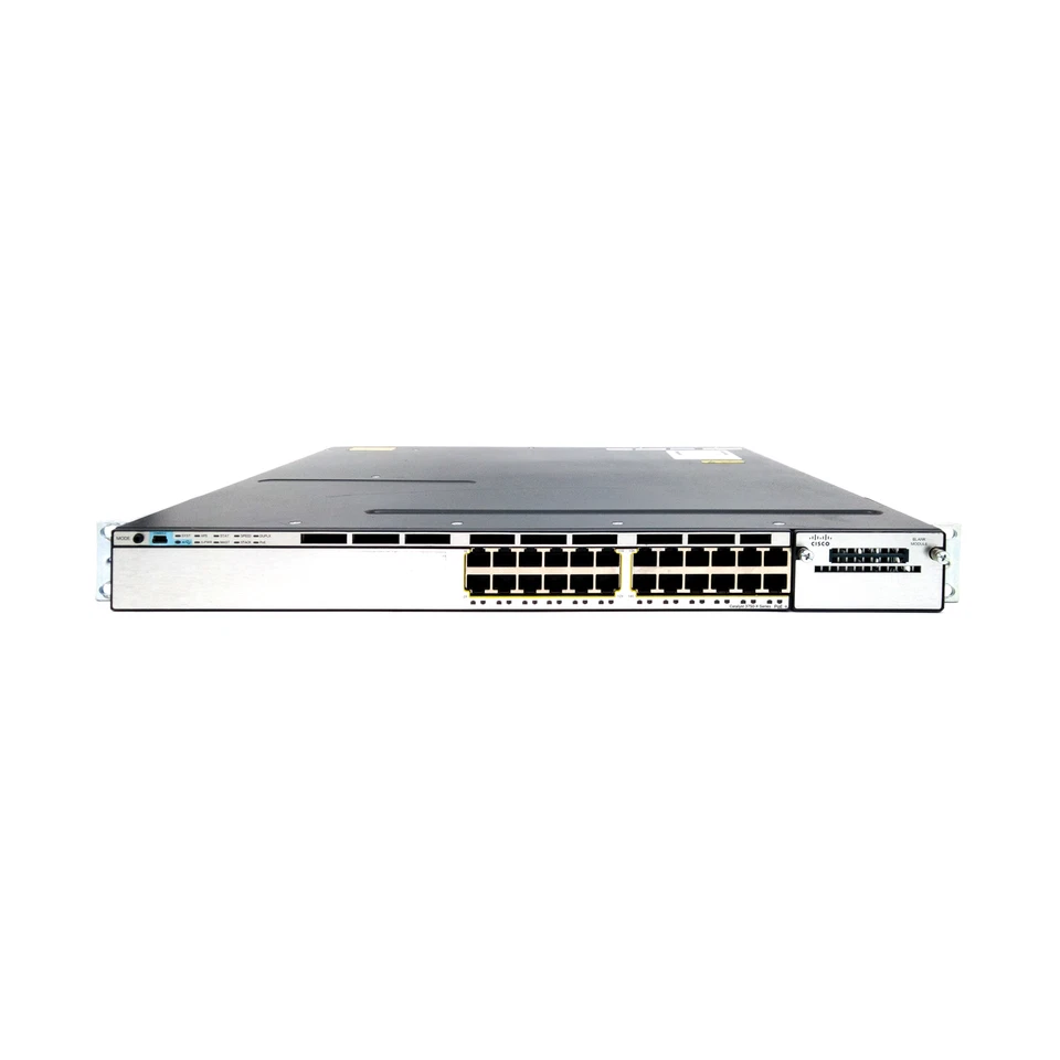 New Cisco WS-C3750X-24P-S 24-Port GE Switch 2x C3KX-PWR-715WAC C3XK-NM-1G HSS - Image 1 of 1
