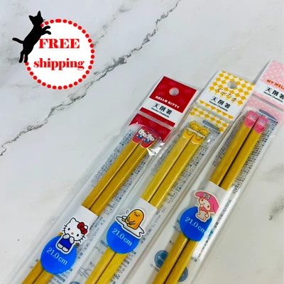 Palillos Sanrio 21 cm - Hello Kitty, Gudetama, My Melody, regalo japonés Foto 1 de 4