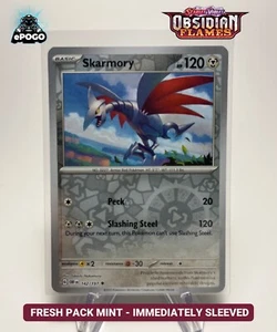 Skarmory 142/197 Reverse Holo Pokemon TCG: Obsidian Flames MINT SHIPPED TODAY - Picture 1 of 2