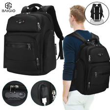 High Qulity Men’s Laptop Backpack Lockable Travel School Bag Anti-theft Rucksack