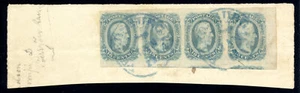 Confederate States 12c 1863 Jefferson Davis 10c Die B PF cert Petersburg VA CDS - Picture 1 of 3