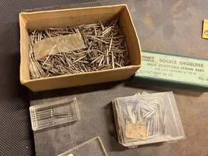 VTG HUGE Variety LOT 1960's 50's Watch Spring Bar Double Shoulder Adjustable - Picture 1 of 7