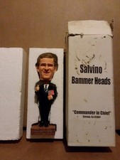 SALVINO BAMMER HEADS PRESIDENT GEORGE W. BUSH COMMANDER IN CHIEF BOBBLE HEAD