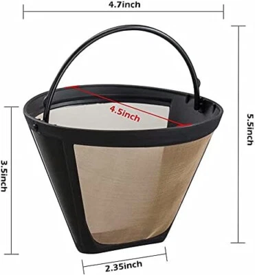 Dos filtros de café de cono #4 reutilizables Foto 1 de 3