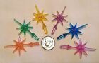 6 Snowflake Star Toppers for Ceramic Christmas Tree bulbs lights Very Small