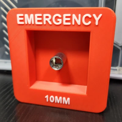 Mechanic Gift Emergency 10mm Socket Wall Mounted Adhesive Wrench Novelty Man Men - Image 1 of 4