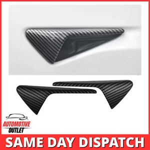 SEITENKAMERA DEKOR ABDECKUNG VERKLEIDUNG MATT CARBON 2x FÜR TESLA MODEL 3 S X Y 17-23 - Bild 1 von 15