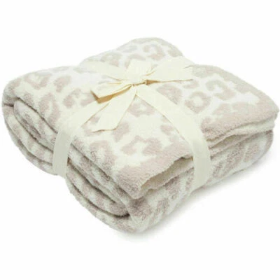 Barefoot Dreams Decke Leopard Print Barefoot Throw Stone Cream Soft Decke` - Bild 1 von 4