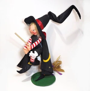 Halloween Annalee Witch 1991 Large Felt Fabric Decorative Doll USA - Picture 1 of 11