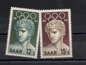 99c Starts - SAAR Melbourne Olympic Games 1956 Scott B109-10 Michel 371-2 - Picture 1 of 1