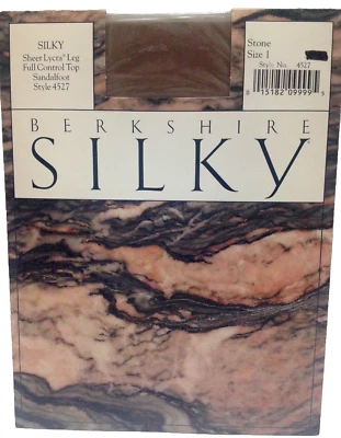 Pantimedias Berkshire Silky Control Top Sandalfoot 4527 100-125 lb piedra talla 1 Foto 1 de 4