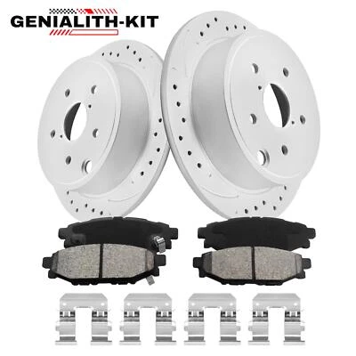 Rear Drilled Rotors Brake Pads for 2015 2016 2017 2018 2019 2020 2021 Subaru WRX Foto 1 de 4