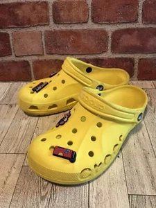 Crocs Womens 9 Mens 7 Classic Clog Yellow Slip-on  Beachwear Sandal Jibbitz - Picture 1 of 4