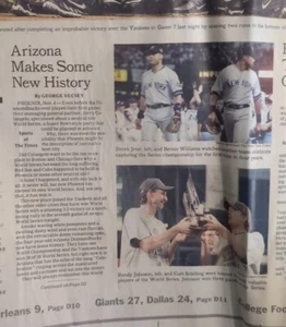 New York Times - Arizona Diamondbacks - World Series Champions 2001  - Picture 1 of 8