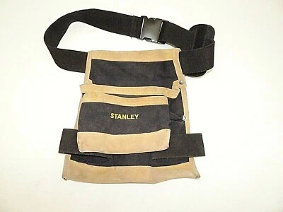 Bolsa de herramientas de cuero y lona Stanley + bolsa de carpintería para martillos de uñas de cinturón Foto 1 de 4
