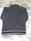 The Childrens Place Boy Gray 4T Sweater Mock Turtleneck Button Shoulder Euc