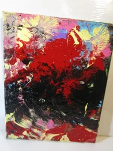 Signed Musk Yai Abstract PAINTING ORIGINAL ACRYLIC ON CANVAS ABSTRACT ART 8x10” - Picture 1 of 6