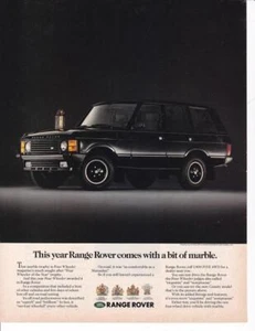 1989 Black Range Rover Print-Ad /  Great Art - Picture 1 of 1