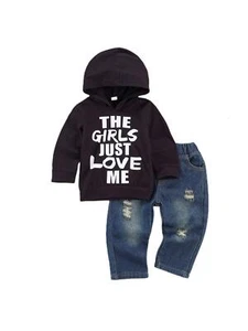 Toddler Baby Boy Outfits Hoodie Sweatshirts & Jeans Clothes Set Fall Winter 6... - Picture 1 of 7