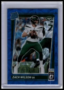 2021 Panini Donruss Optic Zach Wilson Blue Scope Prizm Rated Rookie RC #202 Jets - Picture 1 of 2