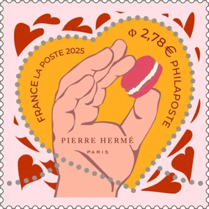 France - Heart stamp - Pierre Hermé Paris - Green letter - 100g - Picture 1 of 1