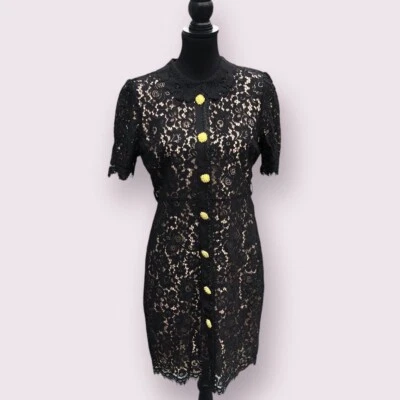 Dalia MacPhee Dress Size Large Black Lace Retro NWT Twee Mad Men Goth Secretary - Image 1 of 4