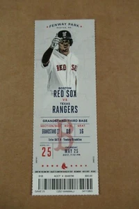 BOSTON RED SOX VS TEXAS RANGERS 5/25/2017 FULL TICKET ~ XANDER BOGAERTS HR - Picture 1 of 1