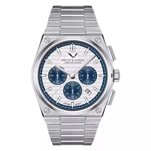 Orologi Cronografo Quarzo Uomo Japan VK63 Movimento Cristallo Zaffiro Impermeabile - Foto 1 di 22