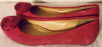 Talbots Rosa Gamuza Sin Cordones Planos Detalle Flor Mujer Talla 7.5 B Usado en Excelente Condición Foto 1 de 4