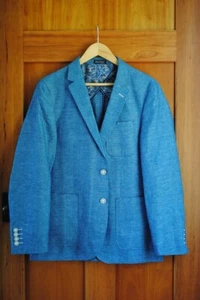 Enzo Tovare Italian Blue Suit Jacket Size 40R Great Condition - Picture 1 of 5