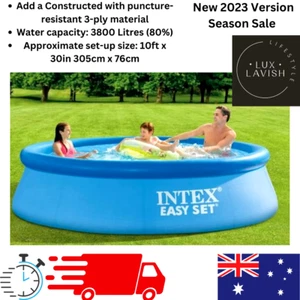 Intex Easy Set Pool Inflatable Swimming Above Ground with Filter Pump 10 Ft AUS - Picture 1 of 10