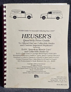 HEUSERS 1998 GUÍA DE PRECIOS TRIMESTRAL OFICIAL DIECAST COLECCIONABLE réplicas bancarias - Imagen 1 de 3