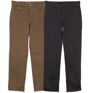 MAC Stella Stretchjeans Jeans Feminine Fit Straight Leg Damen Braun Khaki - Picture 1 of 7