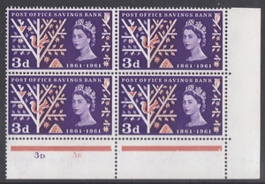 Sg624 1961 3D Post Sparkasse 3D3E No Dot Perf B(E/P) Block U/M - Bild 1 von 1