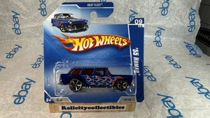 VHTF *Short Card* 2009 Hot Wheels Heat Fleet ‘55 Chevy Nomad Blue Chevrolet - Picture 1 of 5
