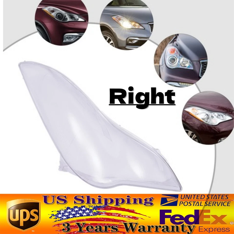 For Infiniti EX25 EX35 2008-2012 Right Side Headlight HeadLamp Lens Cover - Image 1 of 4
