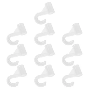 10 Pcs Dormitory Wardrobe Hooks Closet Rod End Bracket Chrome Holders - Picture 1 of 12