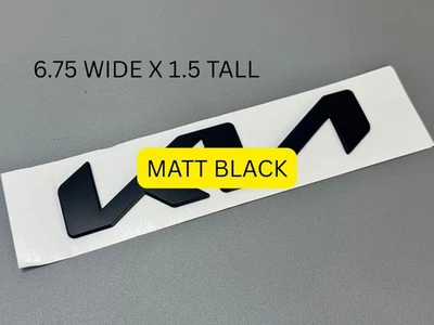 New KIA Matte Black Logo Emblem Nameplate Badge 2021+ 6.75 x  1.5 in - Image 1 of 3
