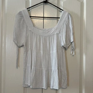 Maurices Polka Dot Blouse 100% Rayon White Size XL - Picture 1 of 13